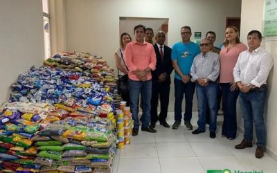 Hospital Laureano recebe cerca de duas toneladas de alimentos arrecadados na Corrida Pela Paz