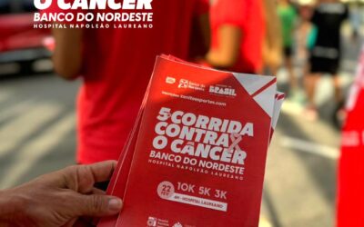 Hospital Napoleão Laureano realiza ação na orla para divulgar a 5ª Corrida Contra o Câncer